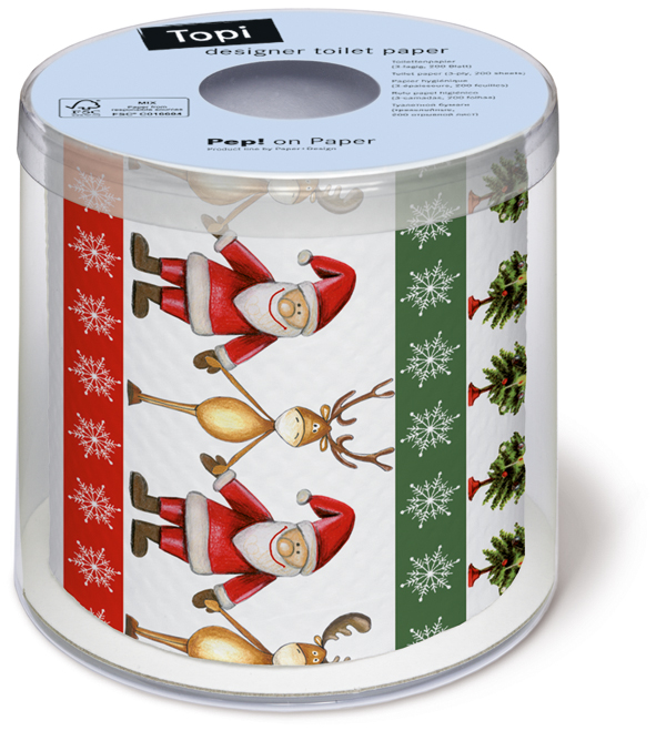 Christmas Toilet Paper Santa Topi Designer Toilet Paper